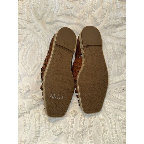 Sam & Libby Asha Espadrille Sandal Saddle Brown Slip On Flats 9 - Picture 4 of 8